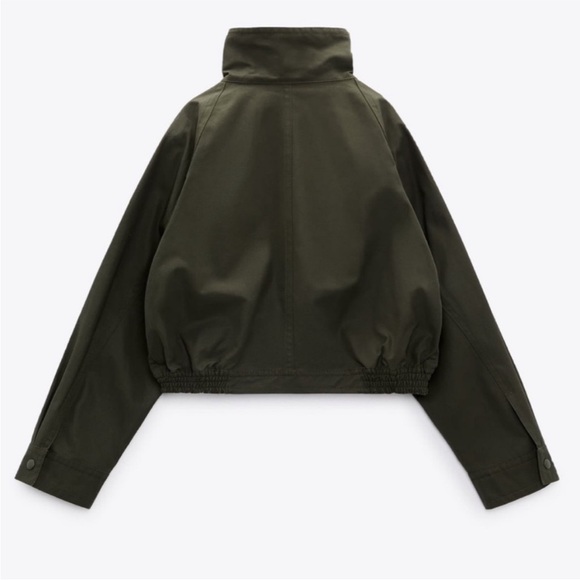 🆕 Small 🌸 Zara oversized cropped bomber utility jacket - Picture 10 of 10